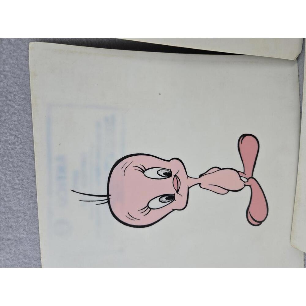 Looney Tunes Warner Bros Vinyl Tile 1960 Amitco Bugs Tweety‎ Speedy Daffy Pepe - Picture 4 of 8